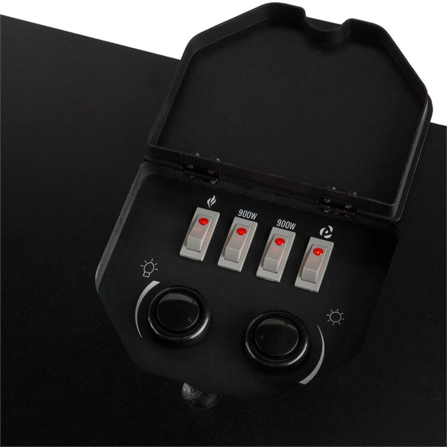 Klarstein Castillo Kaminheizung 1000/2000W Halogen-Beleuchtung – Bild 3