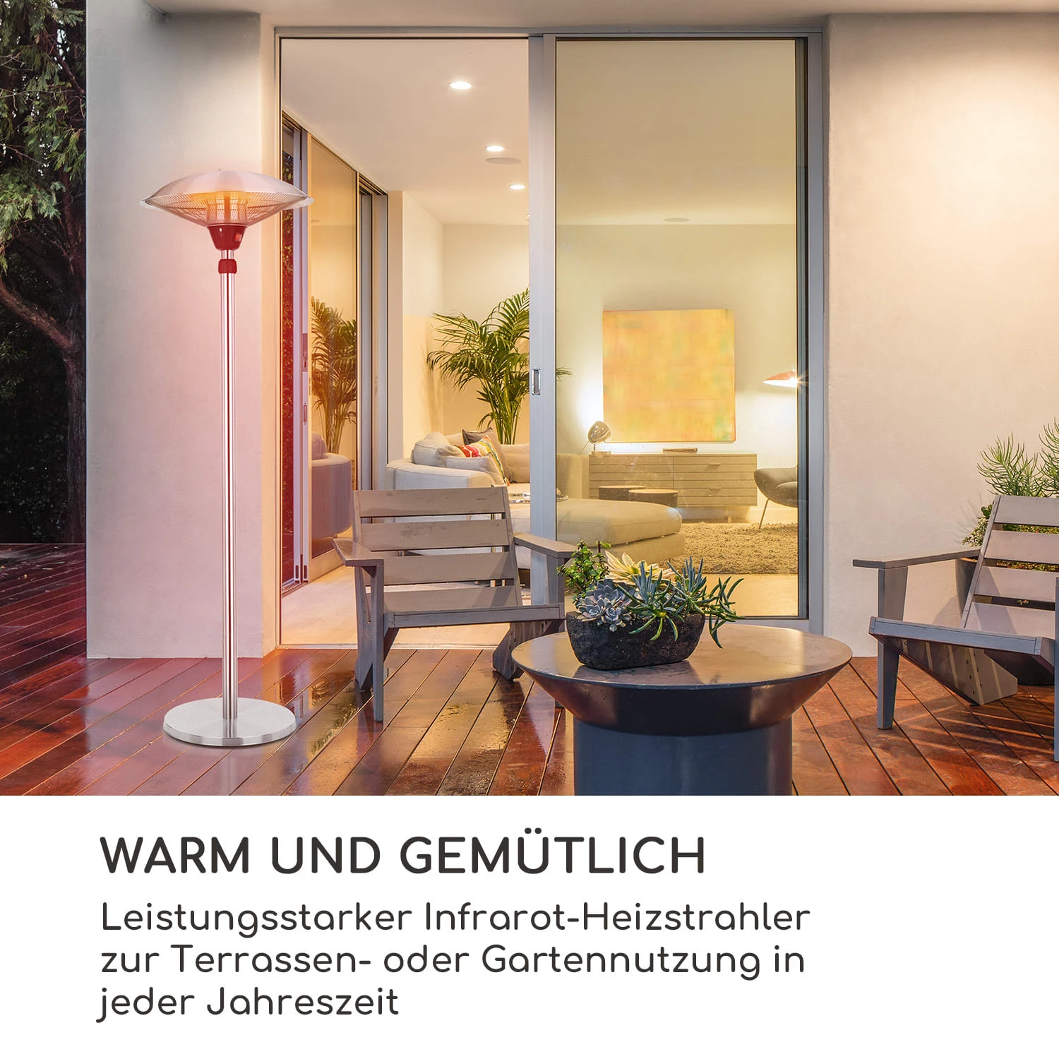 Heat Guard Infrarot-Heizstrahler IP44 Höhenverstellbar IR 2100W – Bild 3