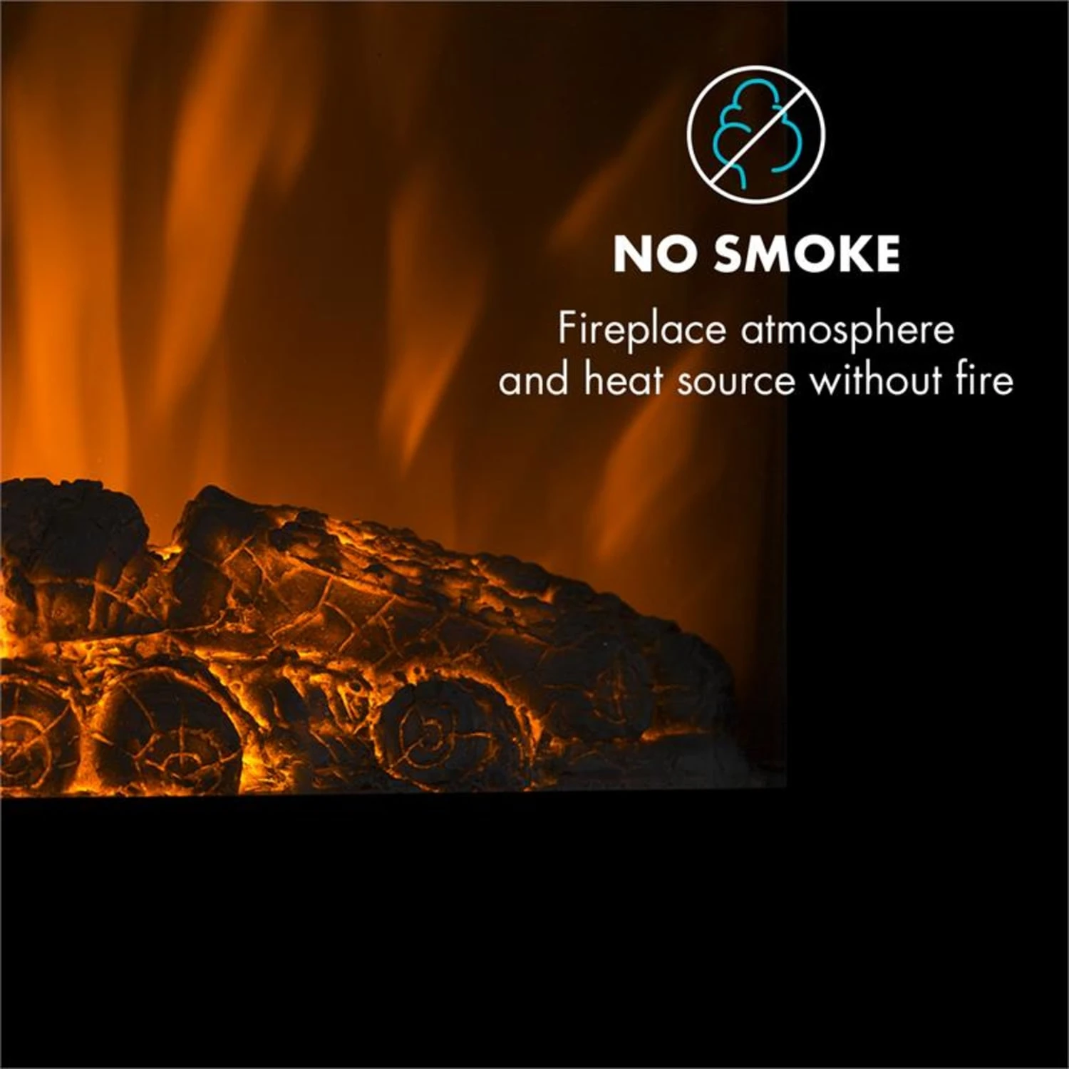 Lausanne Vertical Elektrischer Kamin 1000/2000 W Fernbedienung Dimmer – Bild 4