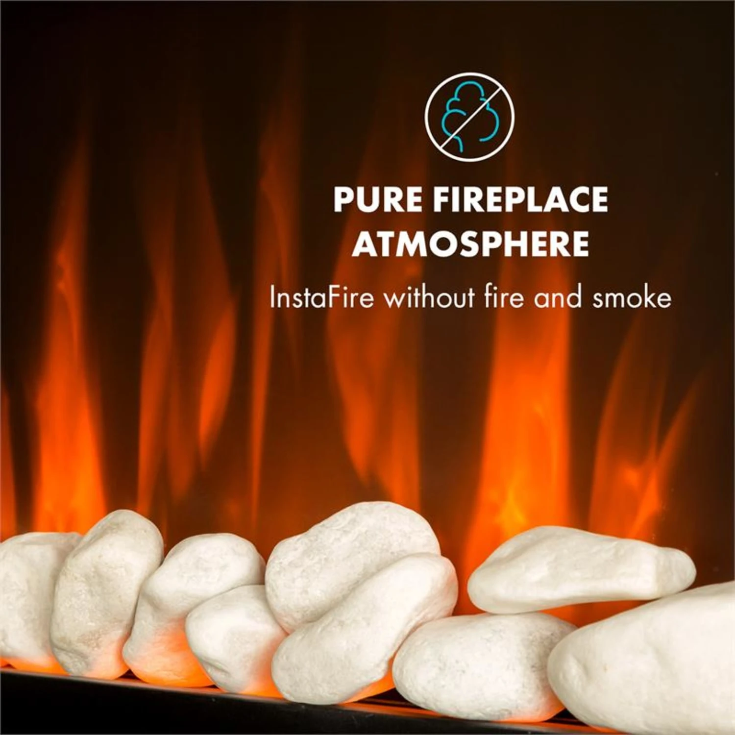 Curved Copper L&F Elektrischer Kamin 1000/2000W Glas Fernbedienung – Bild 5