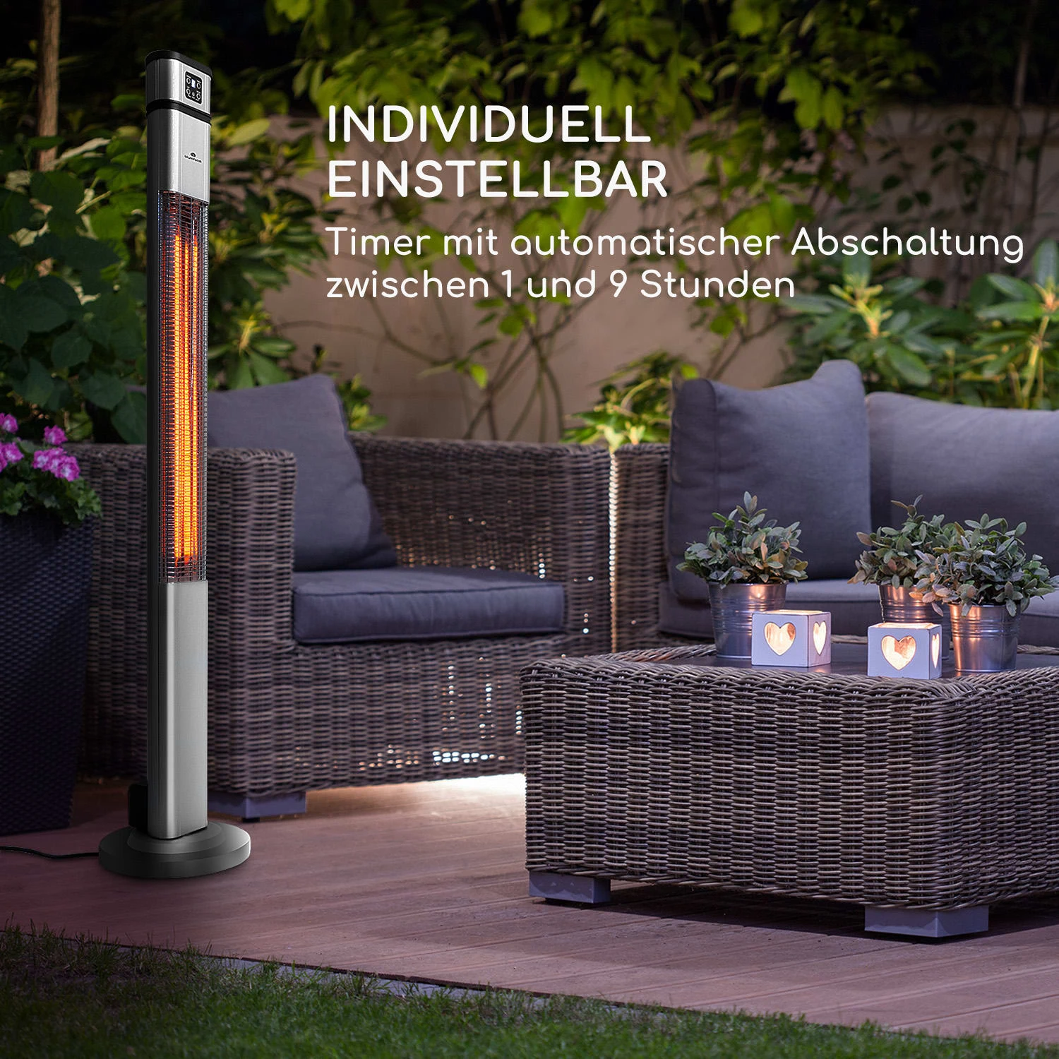 Heat Guru Plus Infrarot-Heizstrahler 2000W 3 Heizstufen Fernbedienung – Bild 2