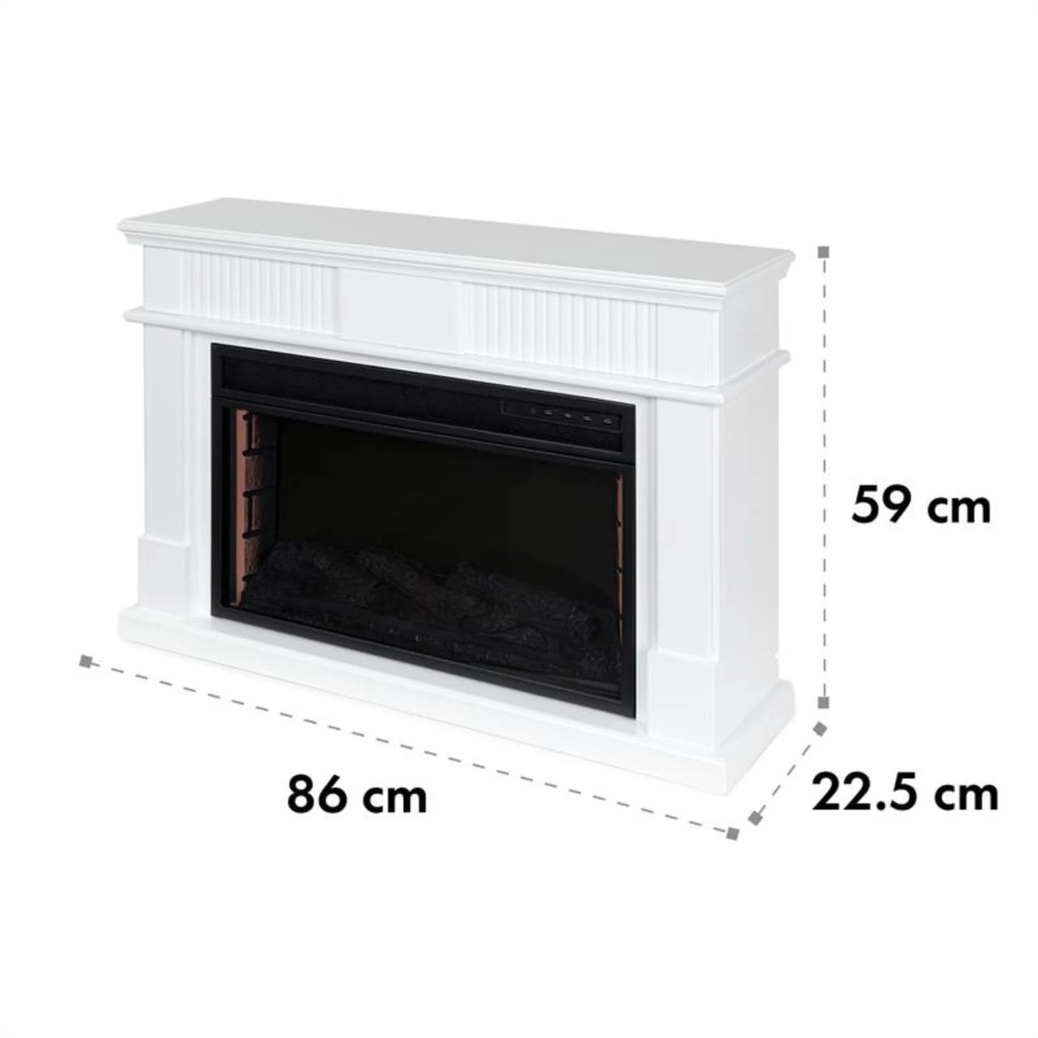 Bern Elektrischer Kamin 1000/2000W LED 10-30 °C Wochentimer – Bild 9