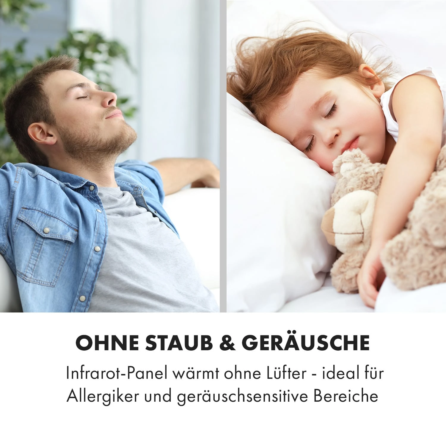 Wonderwall Air Art Smart Infrarotheizung 60x60cm 350W Wandinstallation App-Steuerung Wellen – Bild 4