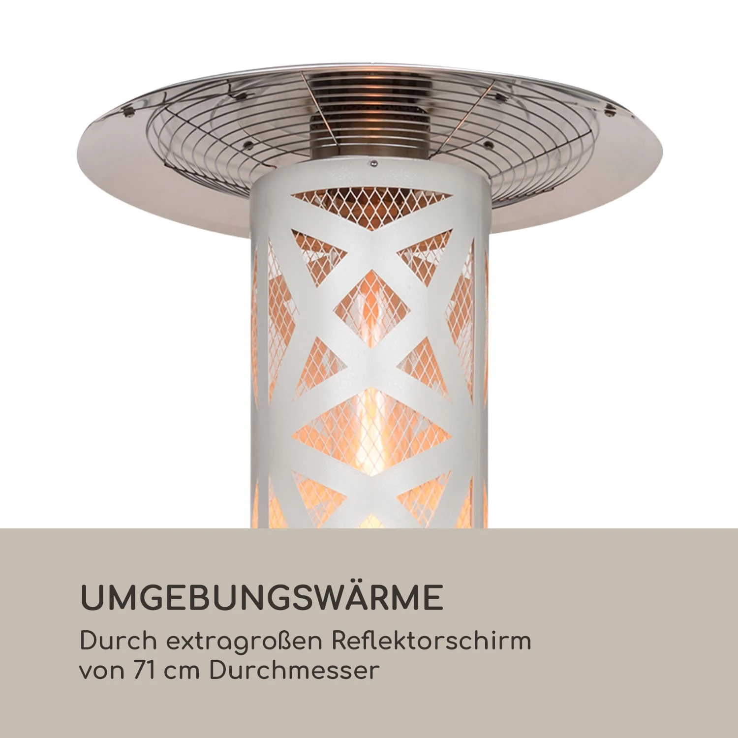 Goldflame Style Terrassenheizstrahler 11,2 KW 360°-Blick Mobil – Bild 8