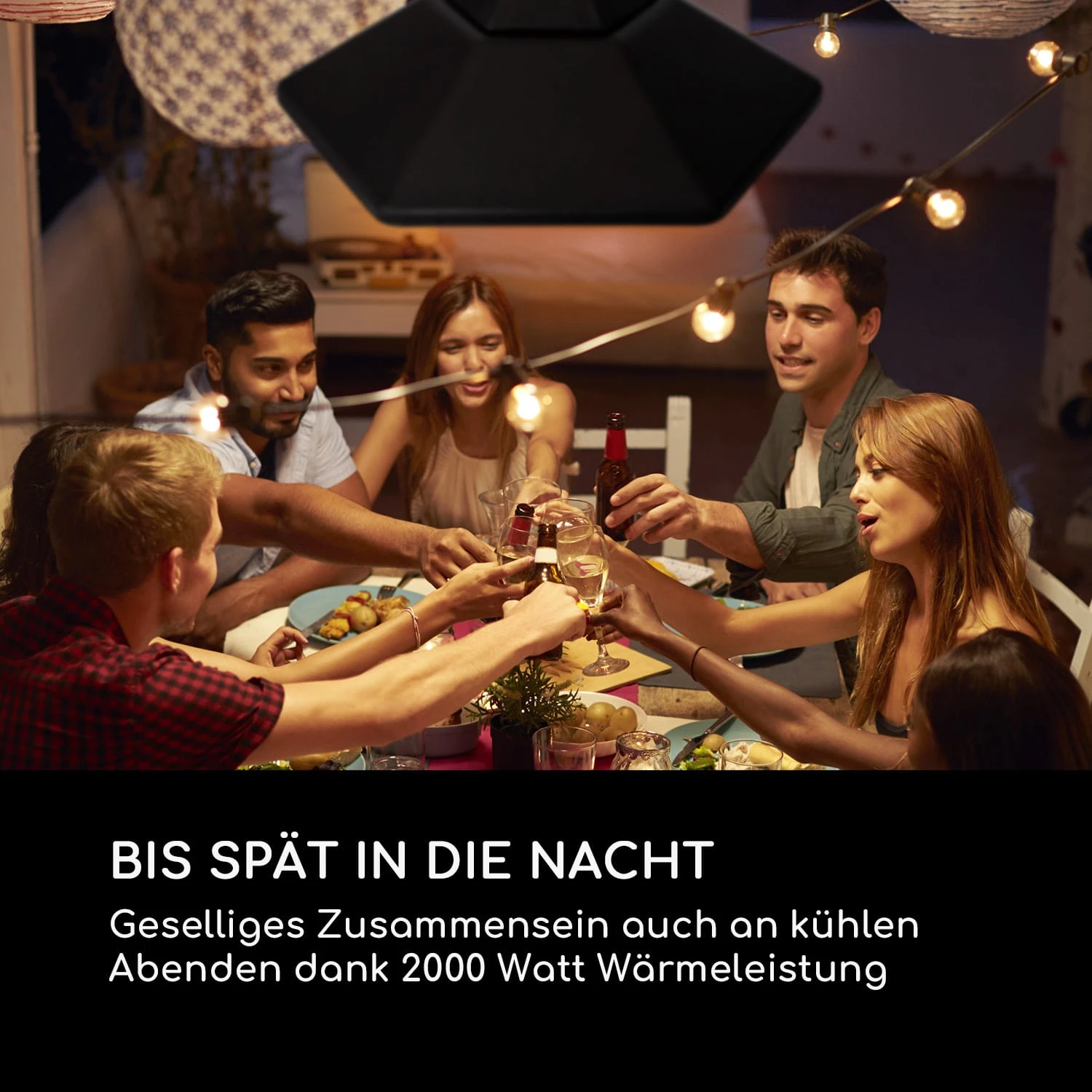 Heat Hexa Infrarot-Heizstrahler 800/1200/2000W Halogen IP34 LED – Bild 7