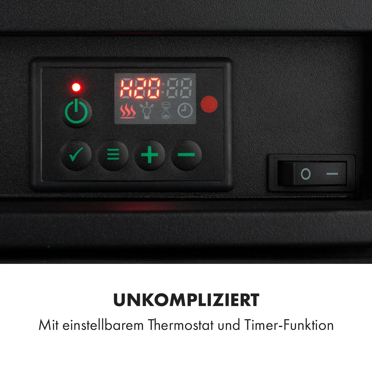 Carinthia Elektrokamin 1800W LED Wochentimer Fernbedienung Heizer – Bild 4