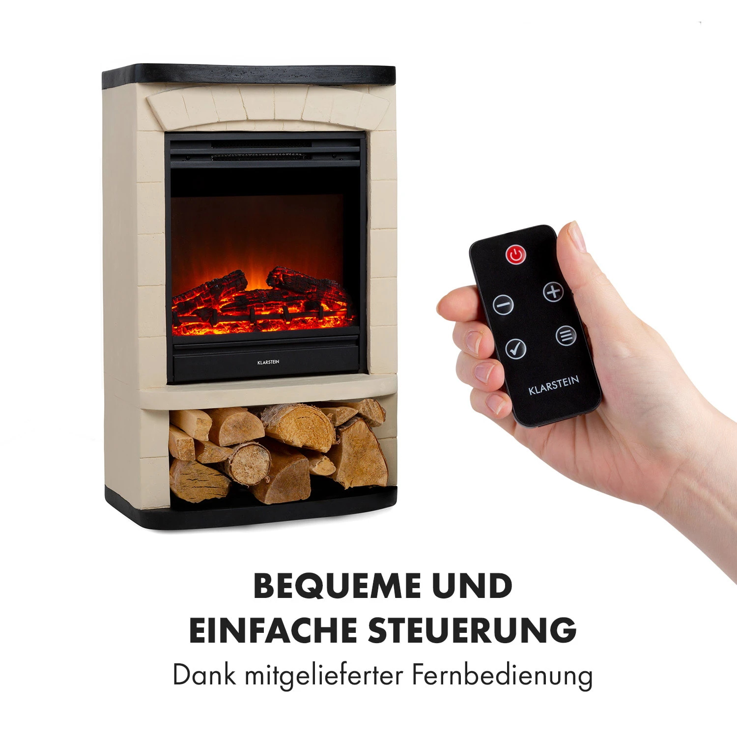 Carinthia Elektrokamin 1800W LED Wochentimer Fernbedienung Heizer – Bild 5