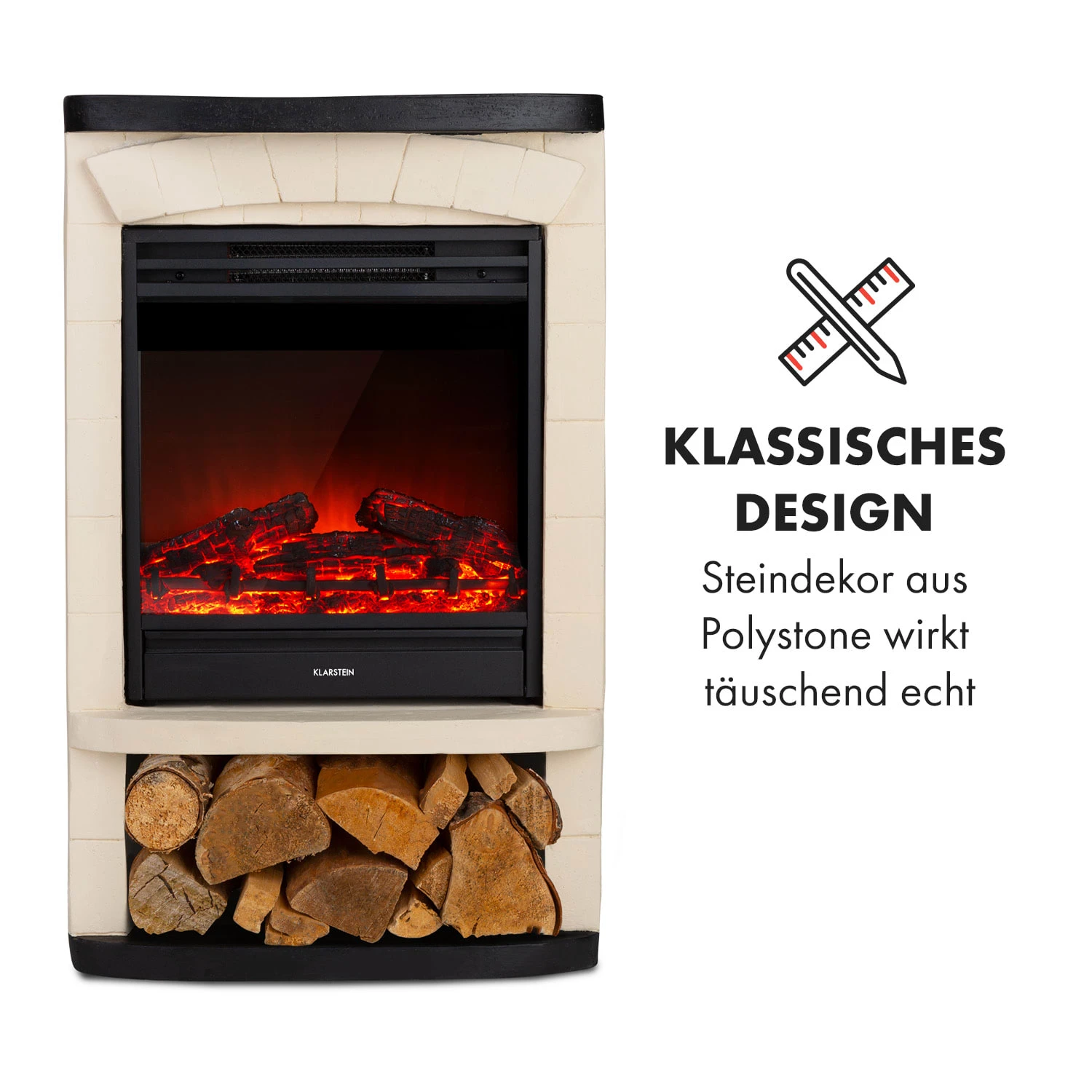 Carinthia Elektrokamin 1800W LED Wochentimer Fernbedienung Heizer – Bild 6