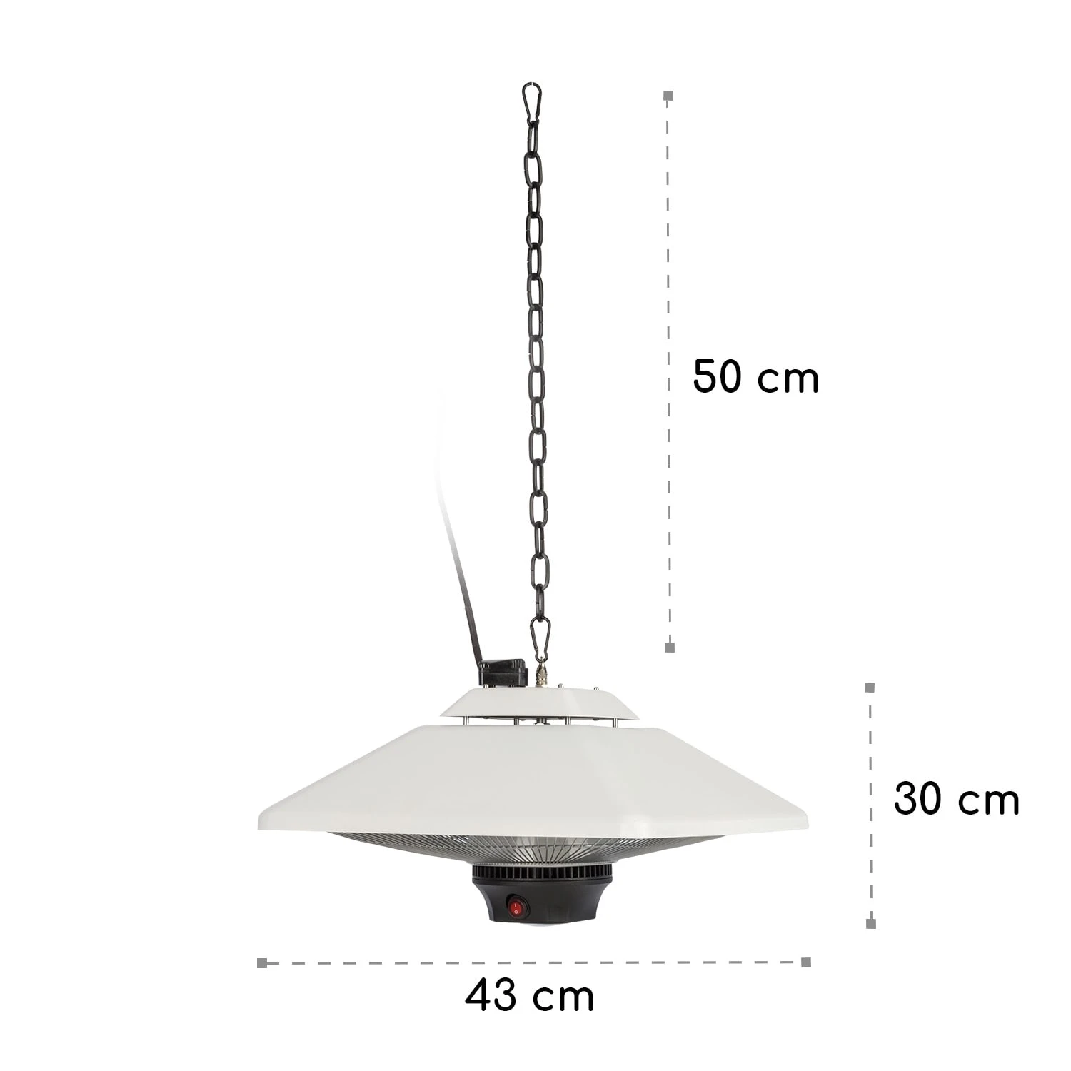 Heat Square Infrarot-Heizstrahler 1000/2000W Carbon IP24 LED – Bild 7