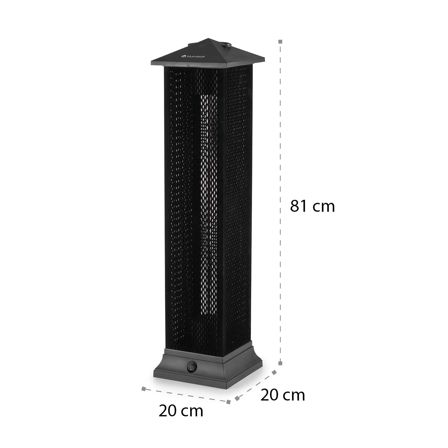 Heat Tower Infrarot-Heizstrahler 1500W Carbon-Heizelement IP55 – Bild 7