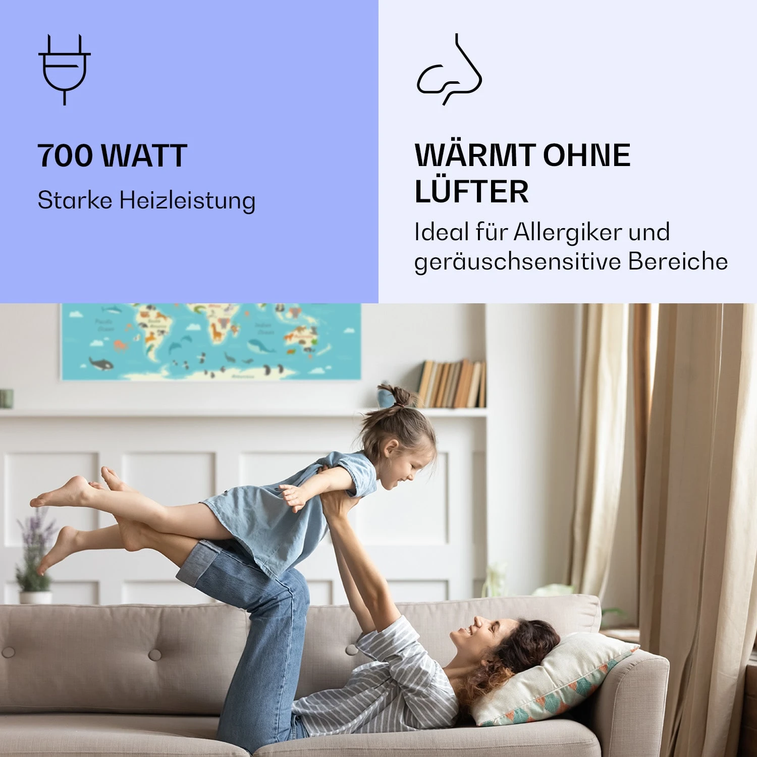 Wonderwall Air Art Smart Infrarotheizung 120x60cm 700W App – Bild 5