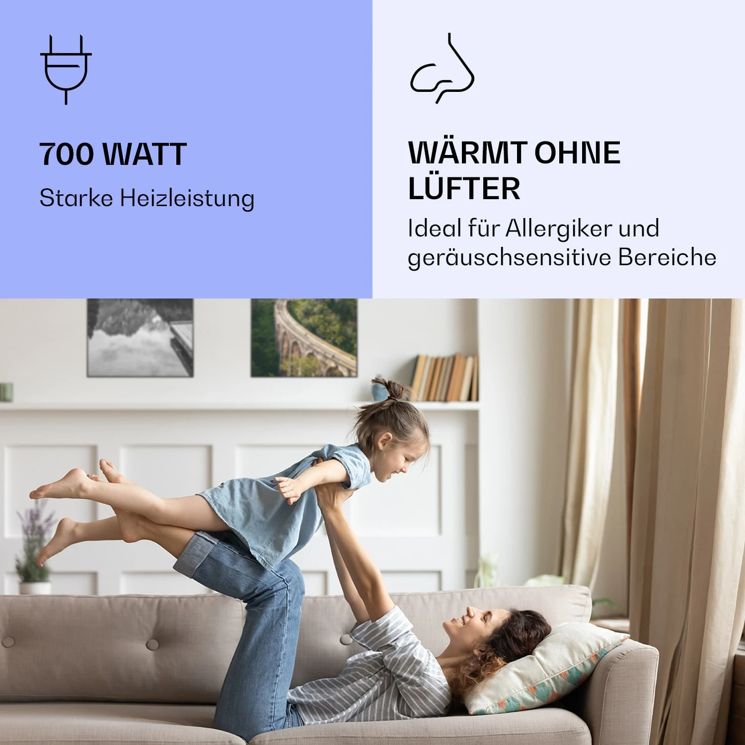 Wonderwall Air Art Smart Infrarotheizung See 60x120cm 700W – Bild 5