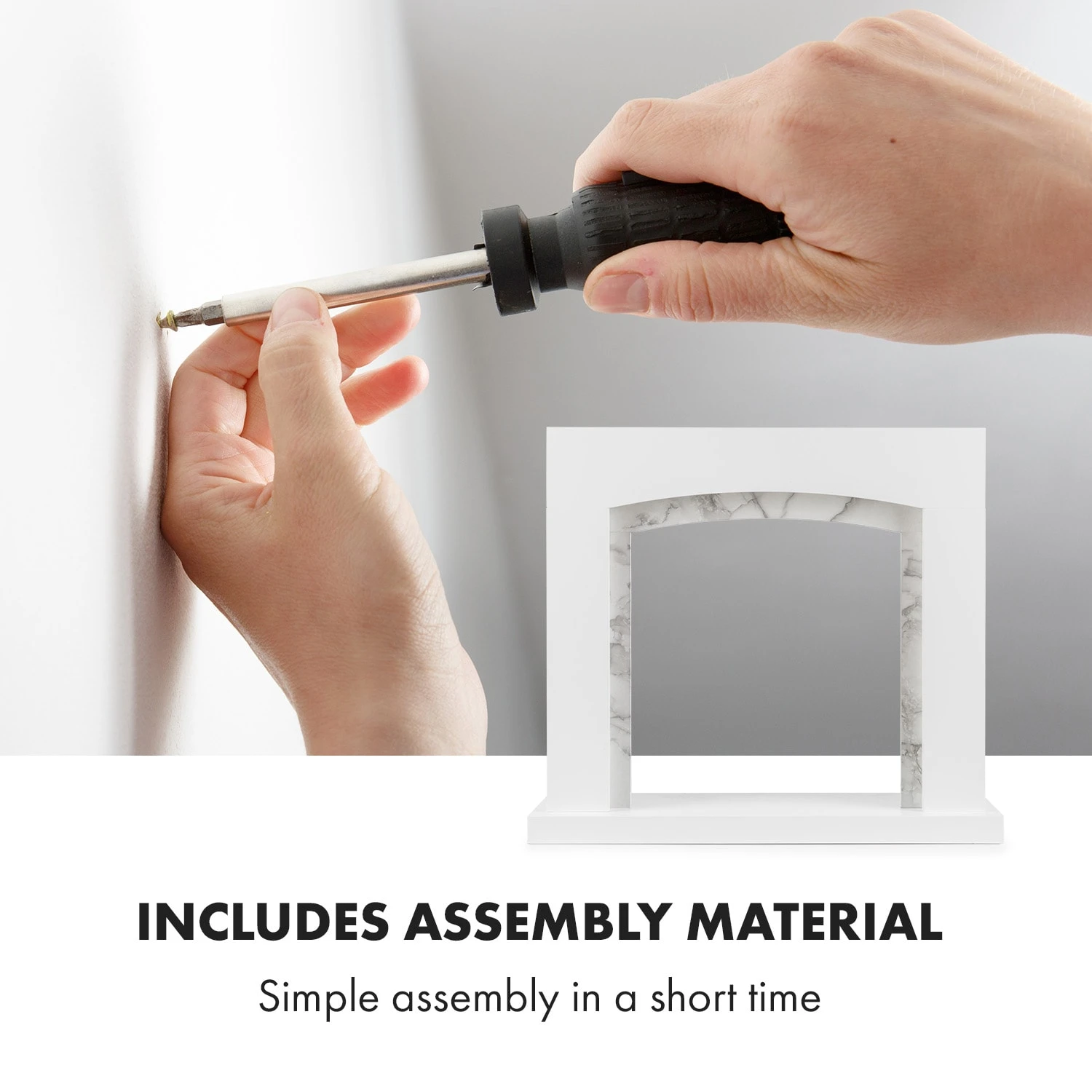 Studio Frame II Kamingehäuse + Kamini Kamineinsatz MDF Klassisches Design – Bild 4